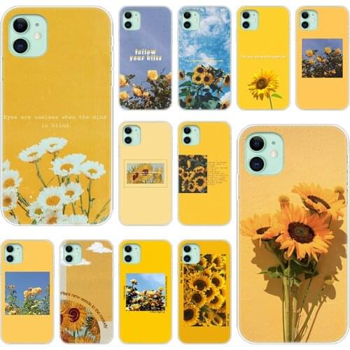 Flower Sunflower Rose Silicone Phone Case for Apple iPhone 12 Mini 11 Pro XS Max X XR 6 6S 7 8 Plus 5 5S SE 2020 Soft Cover
