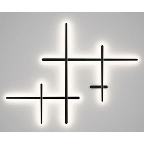 Modern Minimalist Wall Lamps Living Room Bedroom Bedside Wall Lights LED Indoor Black White Lamp Aisle Lighting decoration