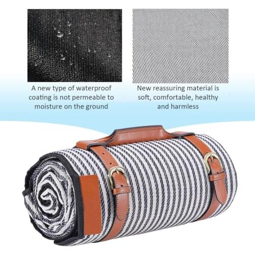 Stripe New Outdoor Foldable Waterproof Picnic Mat Fashion Thicken Pad Breathable Soft Portable Camping Travel Beach Blanket