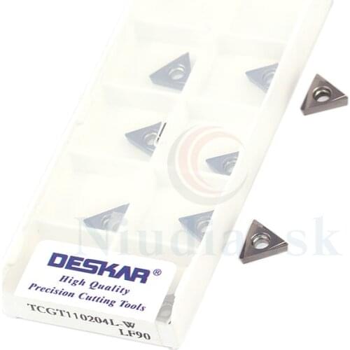 10Pcs TCGT110204L-W LF90 Cermet Material Insert CNC Lathe Tool Inner Hole Carbide Blade Internal Turning Tools,For Steel Cutting