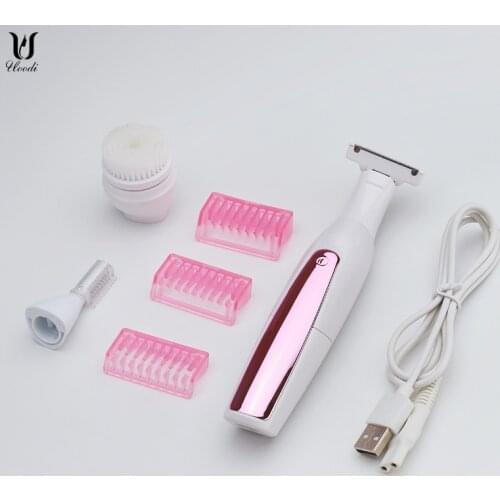 3 in 1 Women Shaver Painless Hair Removal Epilator Shaving Machine Face Beard Eyebrow Nose Trimmer Body Bikini Electric Razor