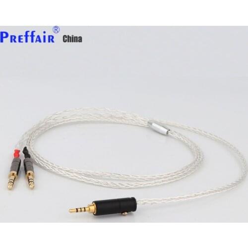 1PC 8 Cores 7N OCC Silver Plated Sundara Aventho focal elegia t1 t5p D7200 MDR-Z7 2.5/3.5/4.4mm Balance Headphone Cables