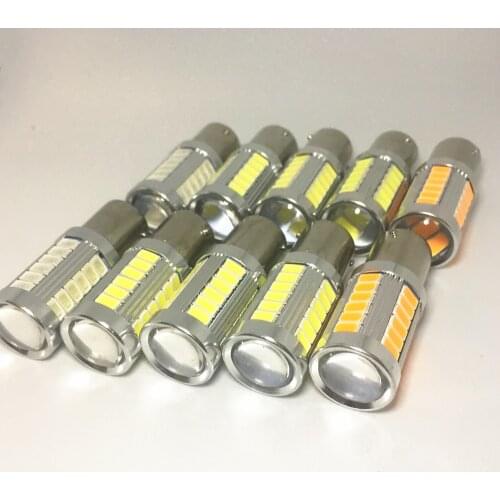 100pcs 1156 7506 BA15S P21W LED Car Tail Bulb Brake Lights red white yellow 5630 5730 auto Reverse Lamp Daytime Running Light