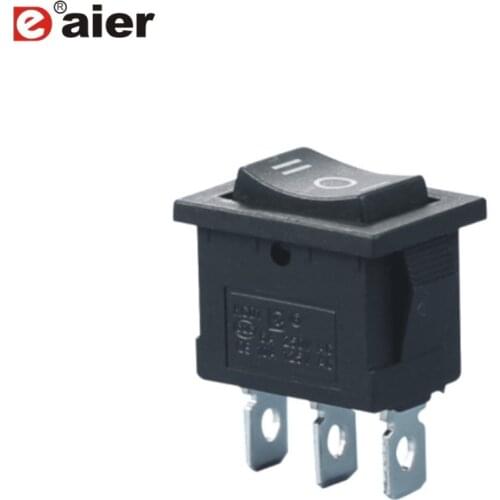 100PCS KCD1-2-103 SPDT ON-OFF-ON Plastic Rocker Switch 3 Position 3 Pin With Mark 6A 250VAC