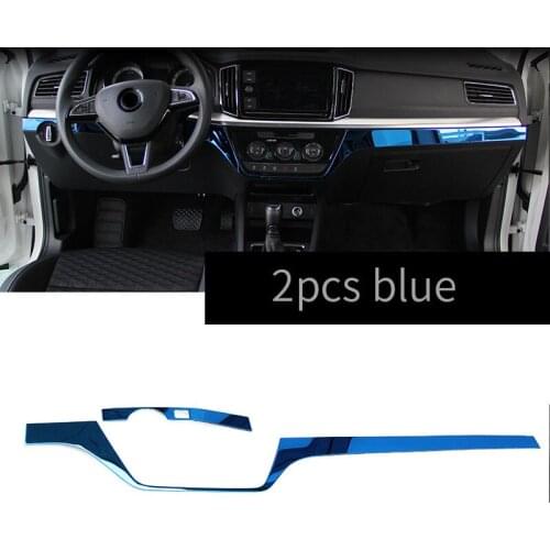 2/4pcs for SKODA KAMIQ 2018-2020 GT Center console Decorative bright strips Door panel Decorative cover