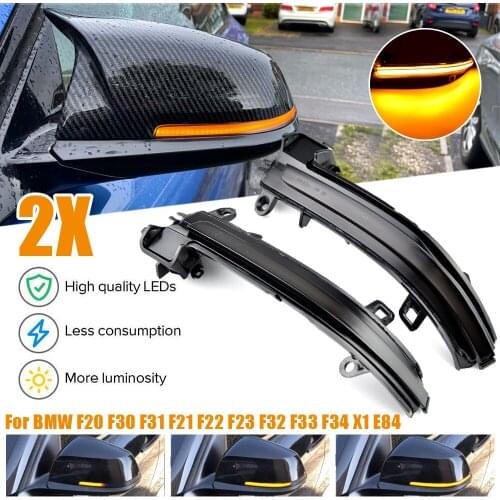 2Pcs For Bmw F20 F30 F31 F21 F22 F23 F32 F33 F34 X1 E84 1 2 3 4 Dynamic Steering Signal Led Rear View Mirror Indicating Flash
