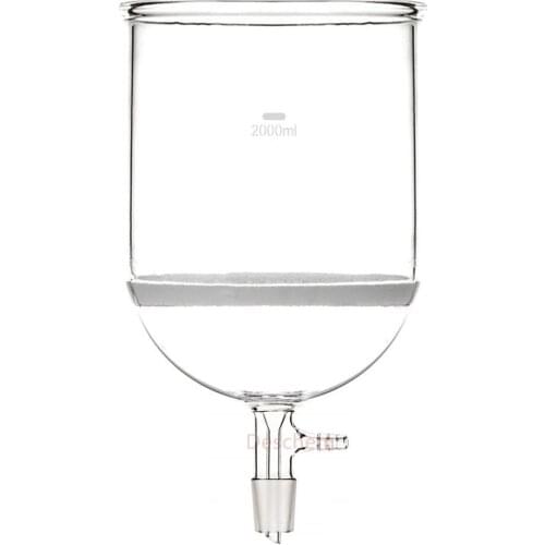 2000ml 24/29 Glass Buchner Funnel 2L 3# Sand Core Filtration Disk Laboratory Glassware
