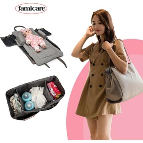 3 In 1 Baby Diaper Bags Large Capacity Mommy Mom Travel Shoulder Waterproof Sleeping Bed Nappy Portable Stroller Maternity