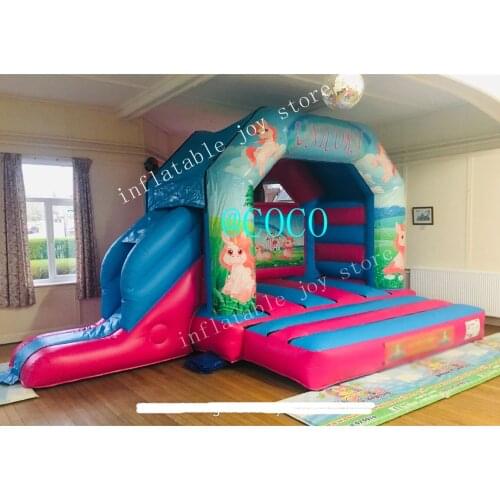 Free air ship to door, inflatable bouncer unicorn inflatable bouncy castle for kids, bouncy combos