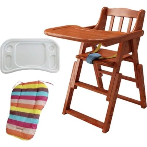 Solid wood childrens dining chair free installation baby dining chair multifunctional dining chair with plate height adjustable