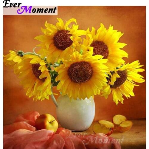 Ever Moment Diamond Painting Flowers Cross Stitch Diamond Embroidery 5D DIY Full Square Home Decorations Rhinestones ASF1259