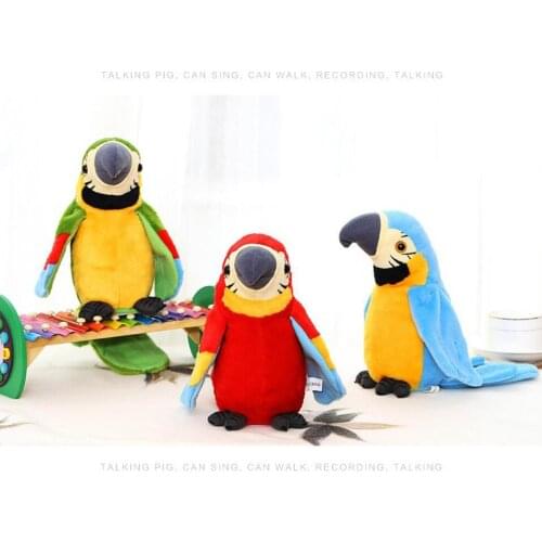 Electric Talking Parrot Recording Plush Toy Childrens Development Of Intelligence Birthday Gift Will Twist Flap Wings