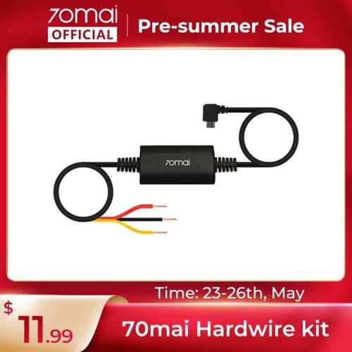 70mai Parking Surveillance Cable for 70mai 4K A800S Cam WIDE PRO Plus+ A500S 70mai Hardwire Kit for Car DVR 24H Parking Monitor