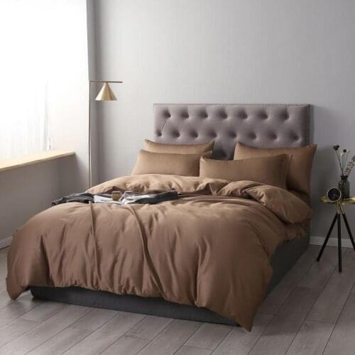 40 4Pcs 600TC Egyptian Cotton Solid Color Bedding set Soft Hotel Collection Comforter Cover with Zipper,Ties Bed sheet