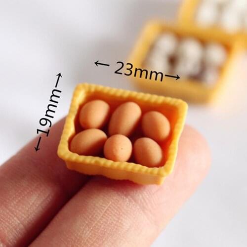 1:12 Scale Dollhouse Miniature Accessories Kitchen Mini Egg with Egg Trays for Doll House Cooking Game food