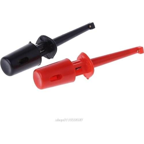 New 1 Pair Single Hook Clip Test Probe Lead Wire Mini Grabber Kit For Multimeter Jy13 21 Dropship