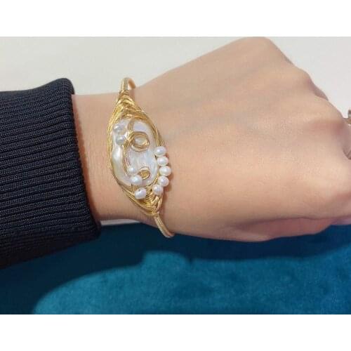 ECHSUN pure natural baroque pearl jewellery set necklace bracelet for women pulseras collie heterosexual handmade wholesale