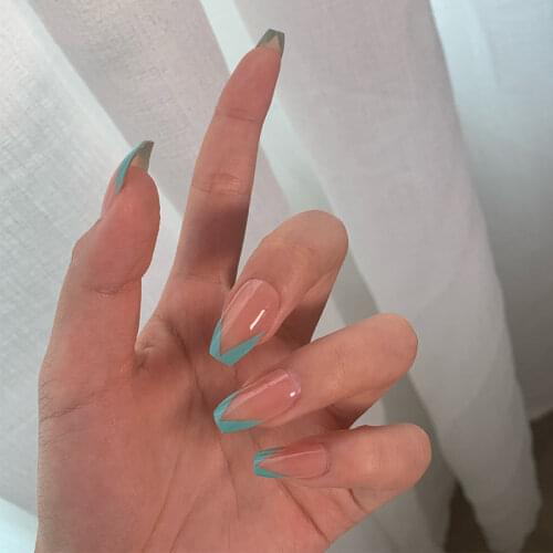 Fake Nails With Designs Coffin Artificial Nails Tips Overhead With Glue Press On Nail False Nails Set Nail Art Tools Accessories