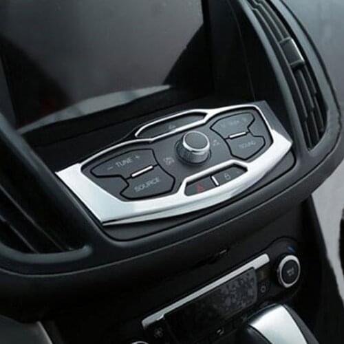 My Good Car ABS Chrome Console Decorative Panel Sequins Sticker for Ford Kuga Escape 2013 2014 2015 2016 Modified Accessories