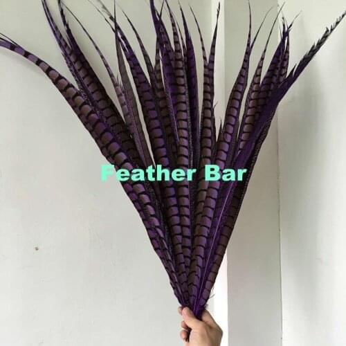 NATURAL light Purple Color Dyed Lady Amherst Pheasant Feather 80-90cm 70-80cm long pheasant side tail Feathers