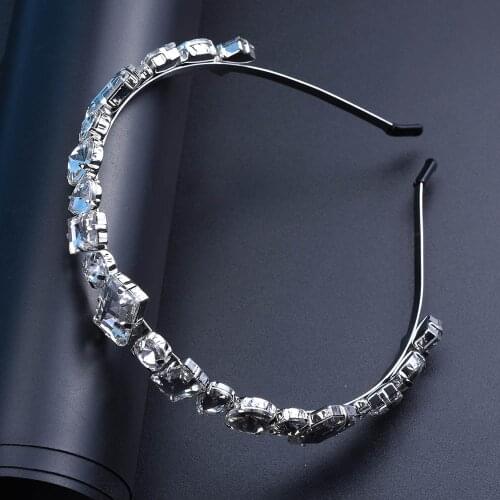 Full Rhinestone Headband Fashion Hair Accessories fot Women Alloy Rhinestone Thin Side Hairband Boutique Hair Hoop Headwear