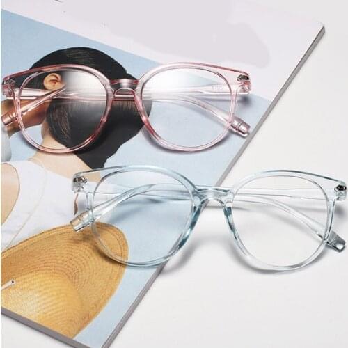 Glasses For Women Men Flat Mirror Everyday Spectacle Frame Transparent Jelly Color Classic Personality Eyeglasses Unisex