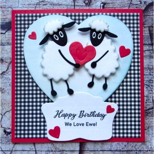 Valentine die Cutting Dies 2019 Sheep Hand By Hand Love Wedding Metal Cutting Die Cuts For Card Making