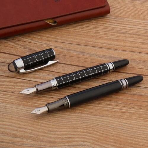 Luxury baoer 79 Fountain Pen Black Line Barrel Medium Nib Stationery Office school supplies Writing