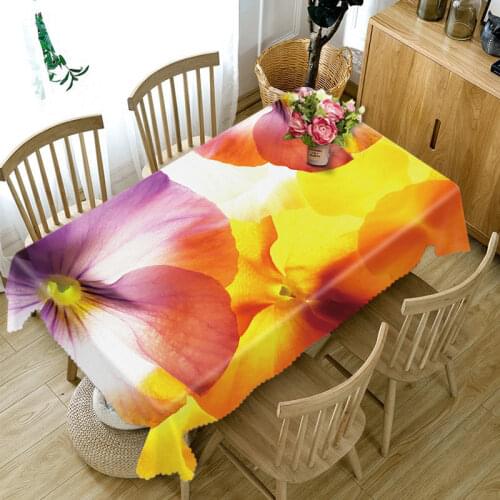 Dining Tablecloth European Functional Table Cloth for Picnic Party 3D circular Tablecloths Rectangular Custom size Cushion cover