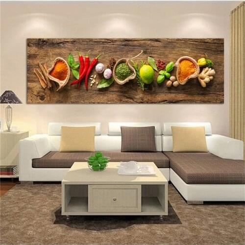 Modern seasoning fruit Oil Painting on Canvas Cuadros Posters and Prints Scandinavian Wall Art Picture for Living Room Decor