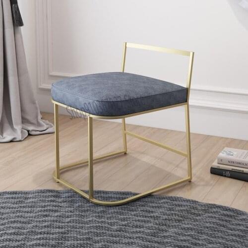 Modern Light Luxury Dressing Stool Simple Soft Bag Chair Shoe Changing Stool Bedroom Desk Ins Nordic Net Red Makeup Stool