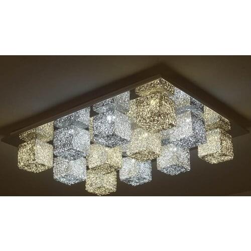 Led living room lamp rectangular ceiling lamp simple modern bedroom lamp atmosphere creative restaurant home hall lighting led