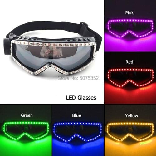 LED Party Sunglasses Flashing LED Rave Sunglasses Flashing/Steady on Party Glasses Carnival Party Decorations