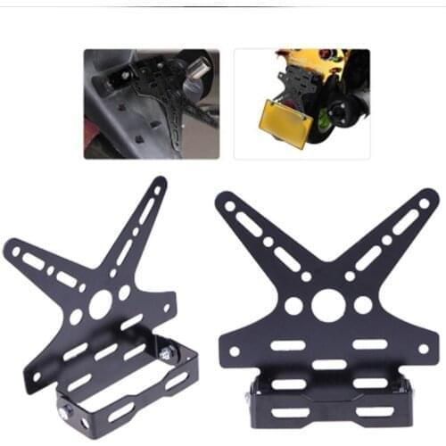License plate decoration aluminum alloy swallow tail full color motorcycle license plate registration support for bmw