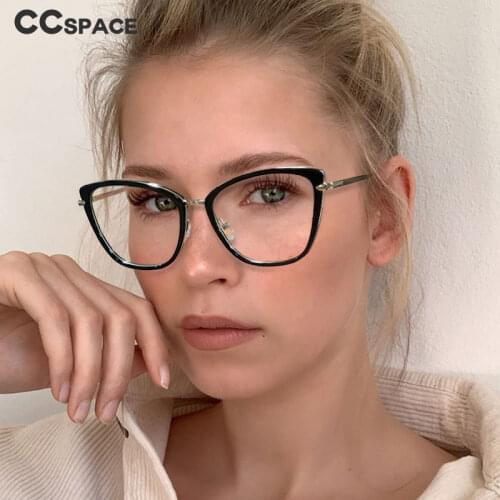 48321 Plastic Titanium Anti Blue Light Optical Glasses Frames Cat Eye Women TR90 Fashion Computer Eyeglasses