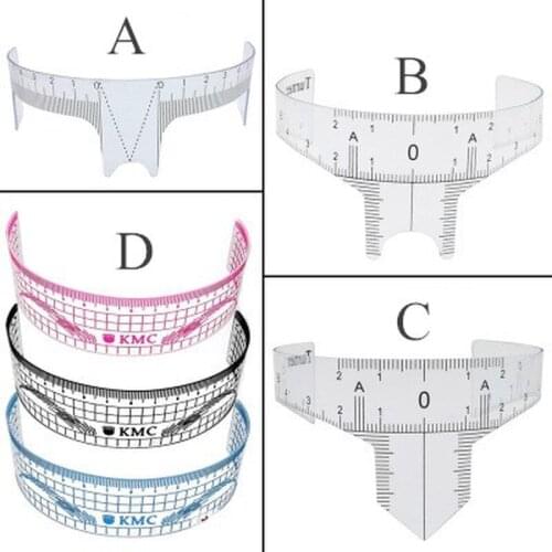 1Pc Reusable Semi Permanent Eyebrow Stencil Makeup Microblading Brow Measure Tools Measure Tattoo Ruler Shaper Calliper Stencil