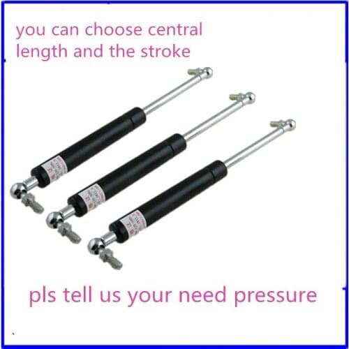 2pcs/lot Pressure 30N to 1000N force 160-800mm central distance,60-240mm stroke, pneumatic Gas Spring, Lift Prop Damper ball end