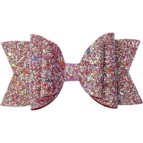 30Pcs Fashion 5 inch Large Mint Cheer Hair Bow chunky Ribbon Bows Hairpins With Alligator Clips Hair Accessories Chunky Glitter