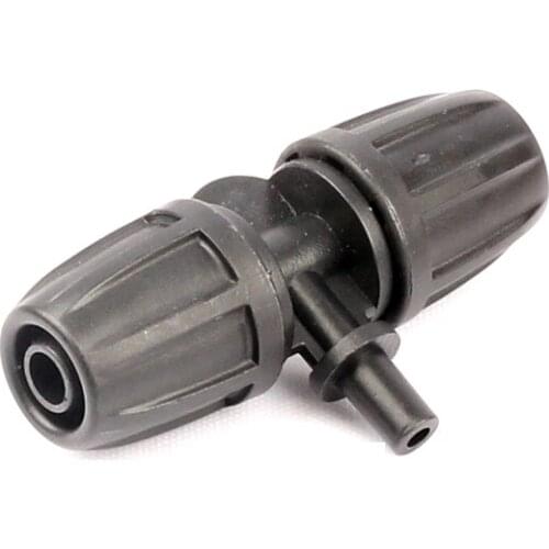 50pcs 8/11mm to 6mm Thread Lock Nozzle Tee Connector Garden Micro Irrigation System Pipe Sprinkler Connectors