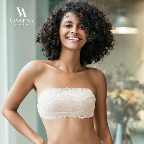 VANZTINA Womens Cotton Underwear Sexy Lace Bra Fashion Push Up Invisible Bra Female Strapless Comfort Underwear Sexy Lingerie