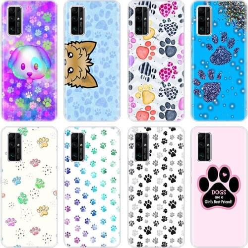 Best friends Dog Cat paw Phone Case for Huawei Honor 10X Lite 10i 20i 20E 20S 30S 30i 30 Pro Plus 9C 9X Pro 30 Lite Soft Cover