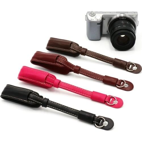 Camera Wrist Hand Strap Grip double PU Leather Case For Sony Canon Nikon Photography Accessories L