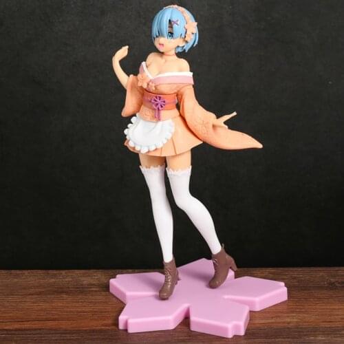 Re:Zero Kara Hajimeru Isekai Seikatsu Rem Sakura Image PVC Figure Model Toy Doll