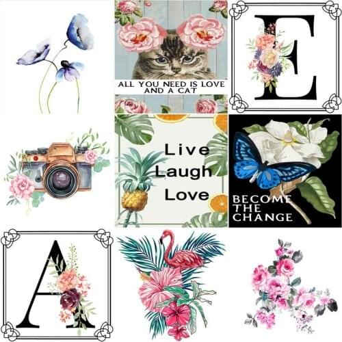 GATYZTORY 5D Diamond Painting Flower Home Decoration Mosaic Cartoon Animal Embroidery Handmade Diamond Art