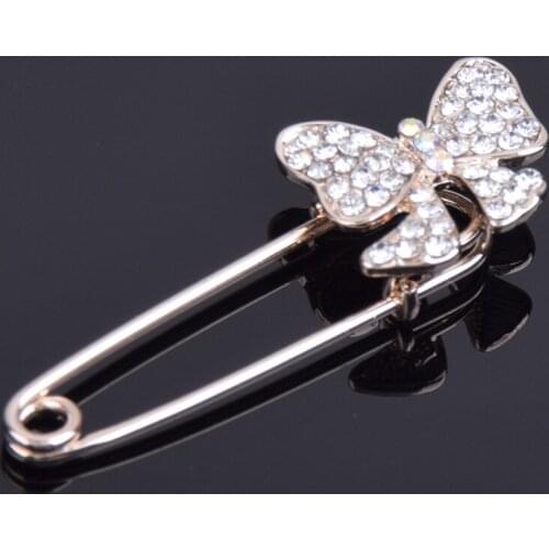 Exquisite Chic Rhinestone Butterfly Pin Brooches Clothing Accessories Girls Best Gifts For Women 2021 Fashion Brooches Jewelry
