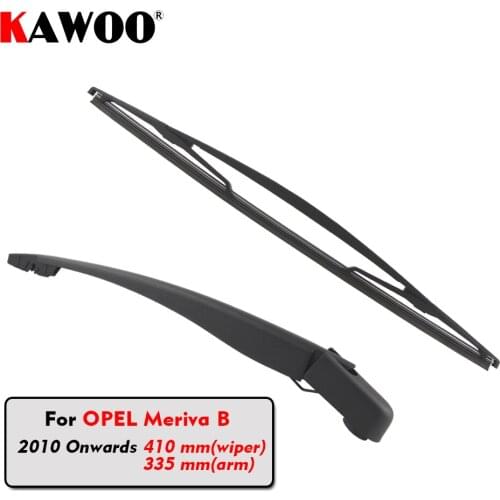 KAWOO Car Rear Wiper Blade Blades Back Window Wipers Arm For OPEL Meriva B Hatchback (2010 Onwards) 410mm Auto Windscreen Blade