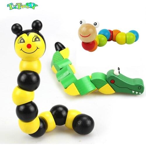 Montessori Toys Educational Wooden Toys for Children Early Learning baby Toy Wooden Puzzle Baby train Fingers Flexibility toys