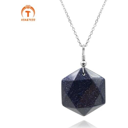 Natural Six-Pointed Star Pendants Necklace Silver Charm For Necklace Clear Crystal Jewelry Handmade Healing Stone For Women