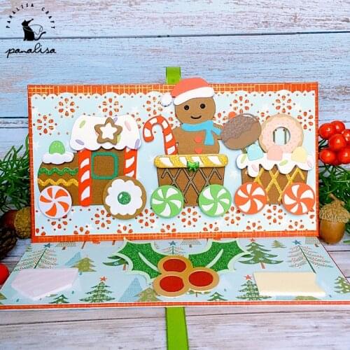 Panalisacraft Christmas gifts train Metal Cutting Dies Stencils for DIY Scrapbooking album Decorative Embossing DIY Paper Cards