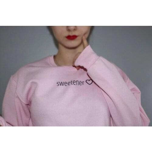 Skuggnas New Arrival Ariana Grande Sweetener Pink Crewneck Sweatshirt Aesthetic Clothing Long Sleeved Fashion Jumper drop ship